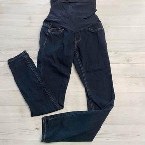 indigo blue maternity full‎ panel denim jegging XS